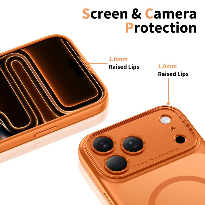 Кейс Tech-Protect Magpeak Magsafe CC за iPhone 17 Pro Max - матово оранжев