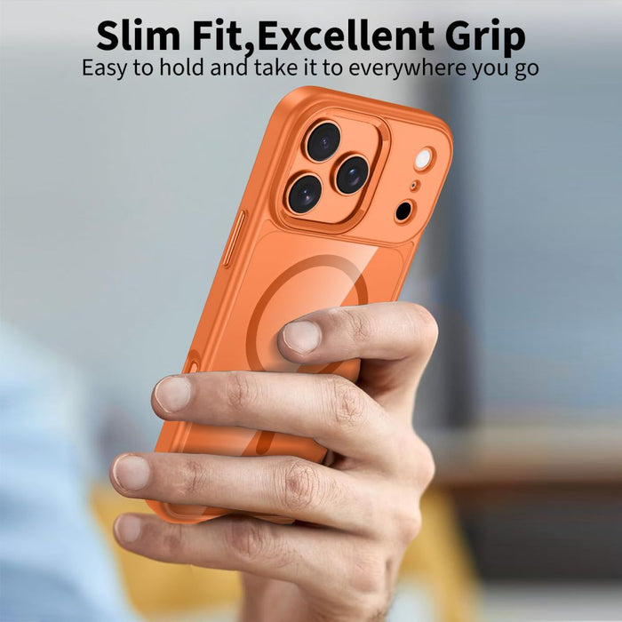 Кейс Tech-Protect MagMat MagSafe за iPhone 17 Pro Max - прозрачен оранжев