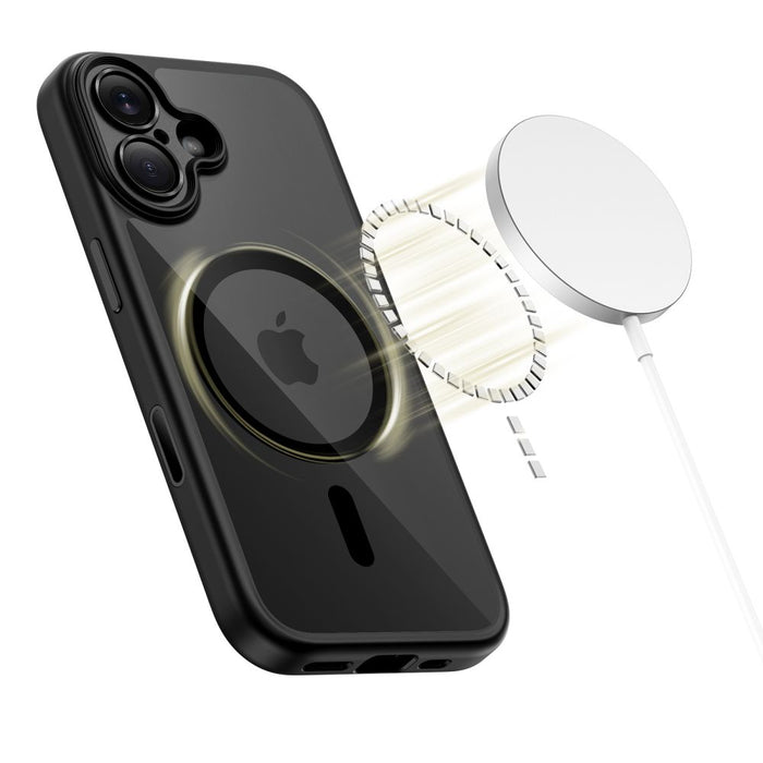 Кейс Tech-Protect Magpeak Magsafe CC за iPhone 17 - прозрачен черен