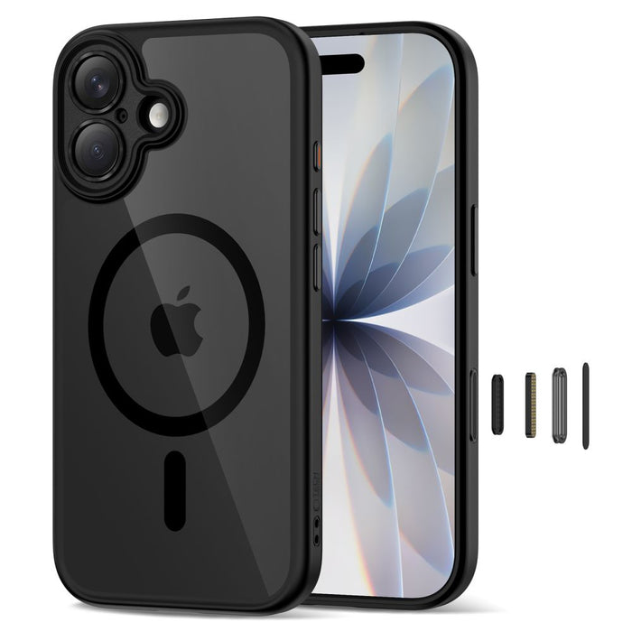 Кейс Tech-Protect Magpeak Magsafe CC за iPhone 17 - прозрачен черен