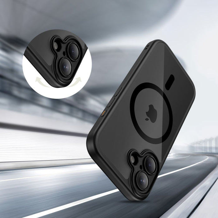 Кейс Tech-Protect Magpeak Magsafe CC за iPhone 17 - прозрачен черен