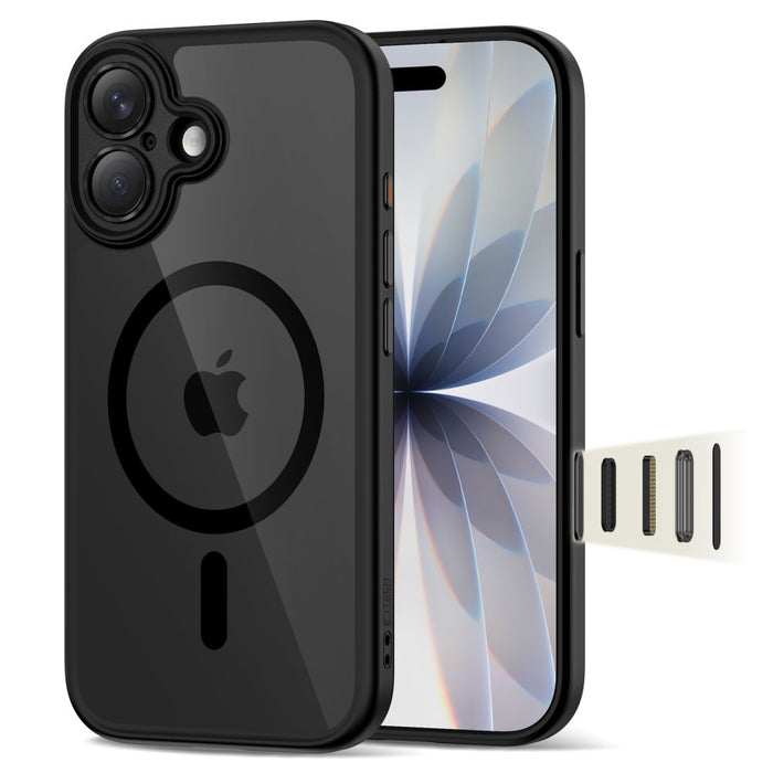 Кейс Tech-Protect Magpeak Magsafe CC за iPhone 17 - прозрачен черен