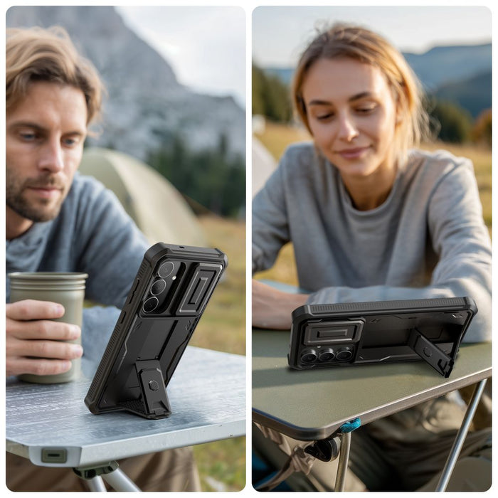 Калъф Tech-Protect Kevlar Cam+ за Samsung Galaxy S25 FE - черен