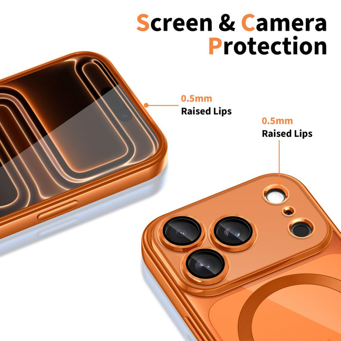 Кейс Tech-Protect MagFlex MagSafe за iPhone 17 Pro - прозрачен оранжев