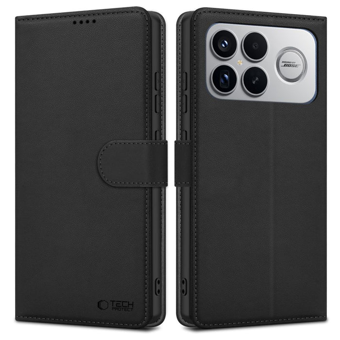 Калъф-портфейл Tech-Protect за Xiaomi Poco F8 Ultra - черен