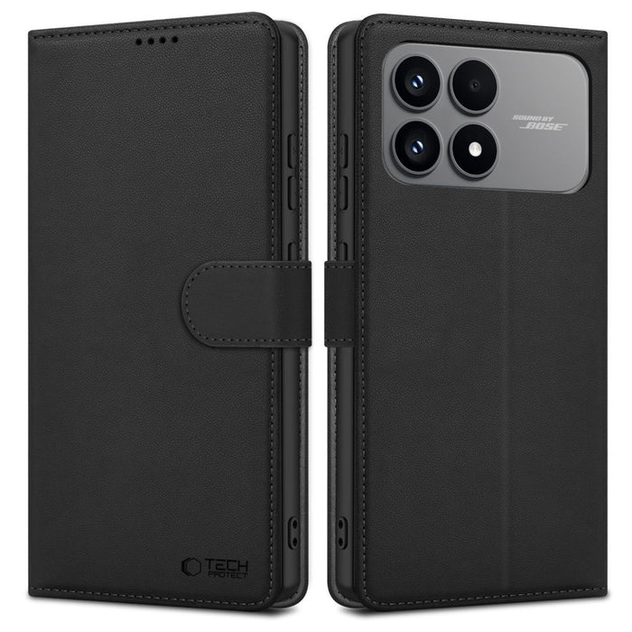 Калъф-портфейл Tech-Protect за Xiaomi Poco F8 - черен