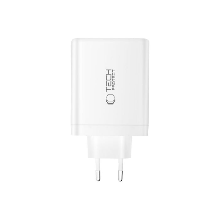 Tech-Protect NC120W-GAN 4-портово 120W зарядно за стена - бяло