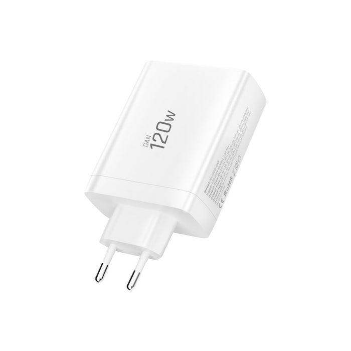 Tech-Protect NC120W-GAN 4-портово 120W зарядно за стена - бяло