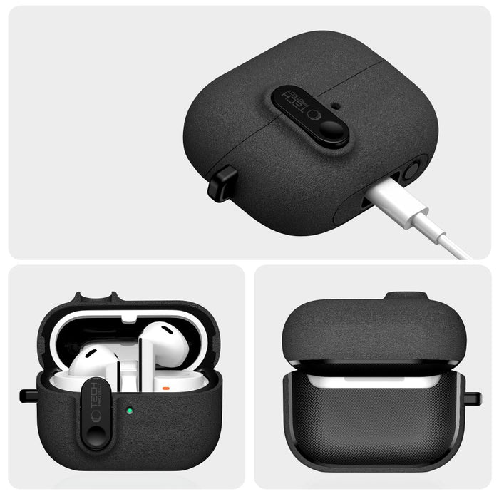 Тънък калъф Tech-Protect Hook за Samsung Galaxy Buds 3 / 3 FE / 3 Pro - черен
