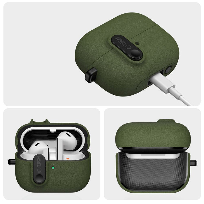 Тънък калъф Tech-Protect Hook за Samsung Galaxy Buds 3 / 3 FE / 3 Pro - зелен