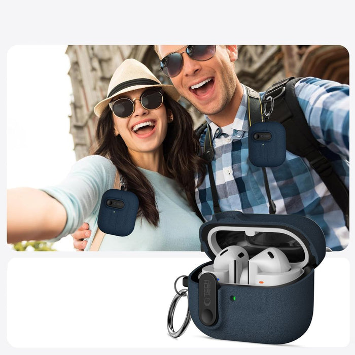 Тънък калъф Tech-Protect Hook за Samsung Galaxy Buds 3 / 3 FE / 3 Pro - тъмносин