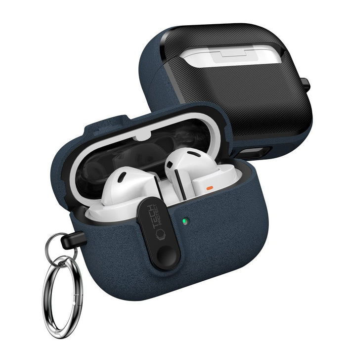 Тънък калъф Tech-Protect Hook за Samsung Galaxy Buds 3 / 3 FE / 3 Pro - тъмносин