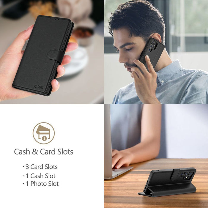 Калъф-портфейл Tech-Protect за Xiaomi Redmi Note 15 Pro+ 5G - черен