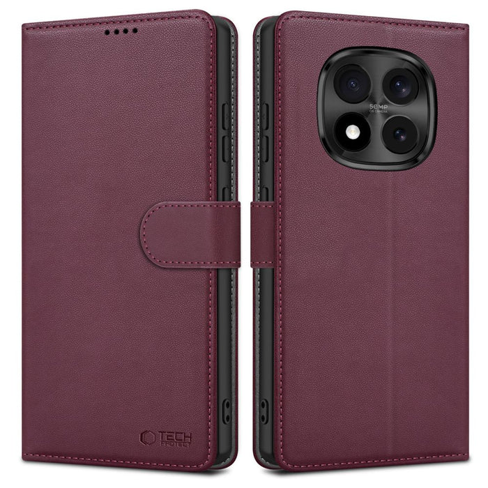 Калъф-портфейл Tech-Protect за Xiaomi Redmi Note 15 Pro 5G - бордо