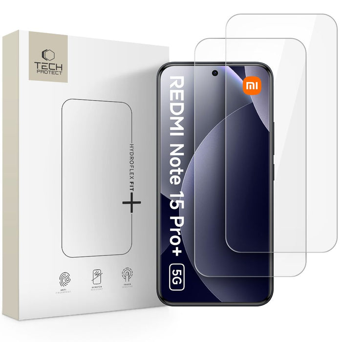 Tech-Protect Hydro flex+ хидрогелно фолио за Xiaomi Redmi Note 15 Pro+ 5G, комплект от 2 броя