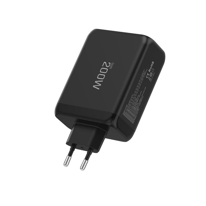 Tech-Protect NC200W-GaN 4-портово 200W зарядно за стена - черно