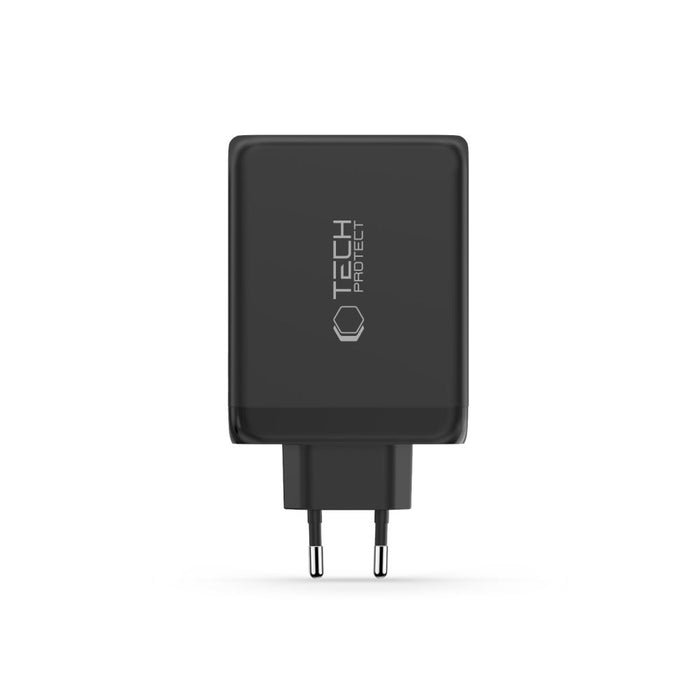 Tech-Protect NC200W-GaN 4-портово 200W зарядно за стена - черно