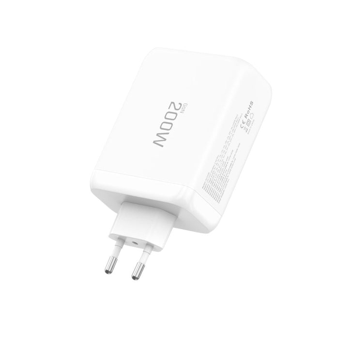 Tech-Protect NC200W-GaN 4-портово 200W зарядно за стена - бяло