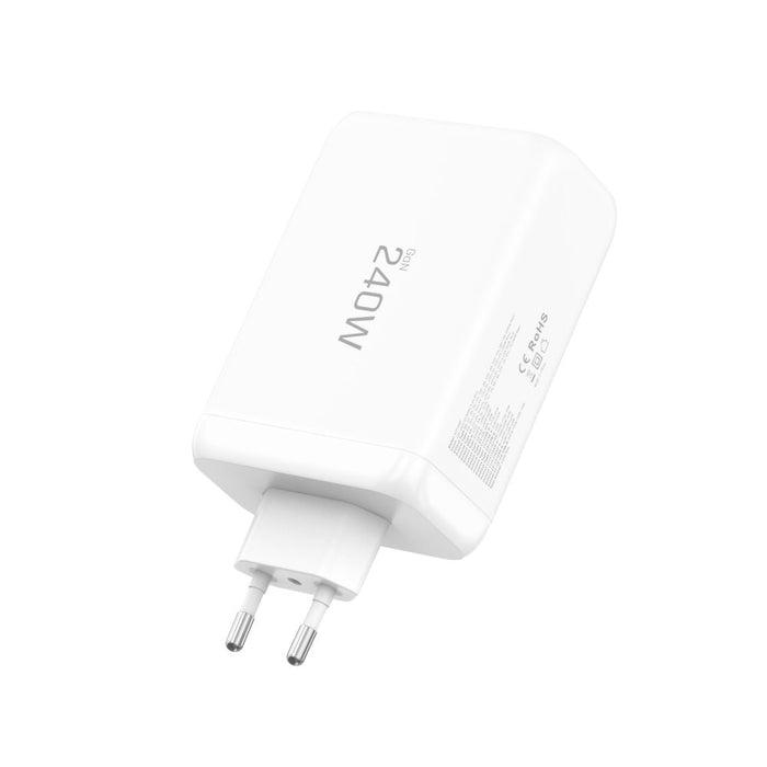 Tech-Protect NC240W-GaN 4-портово 240W зарядно за стена - бяло