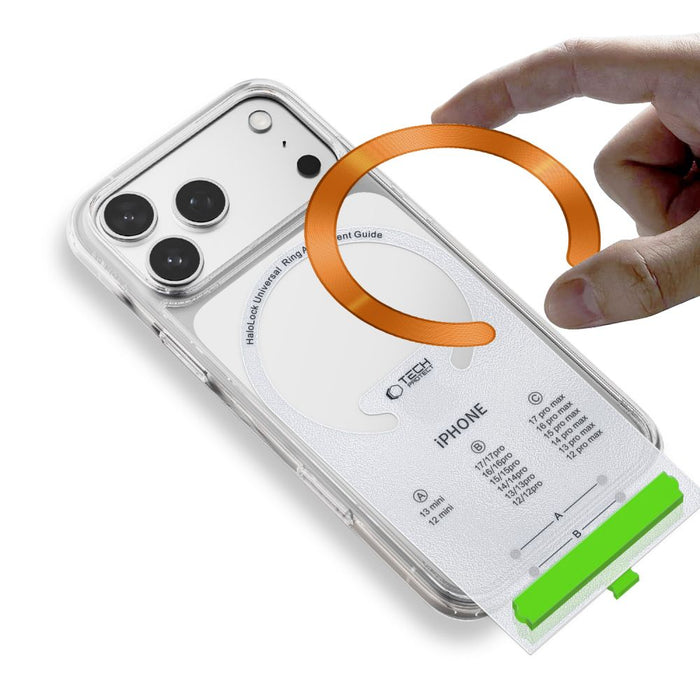Магнитни пръстени Tech-Protect MMP-210 MagSafe, комплект от 2 броя - оранжеви/черни