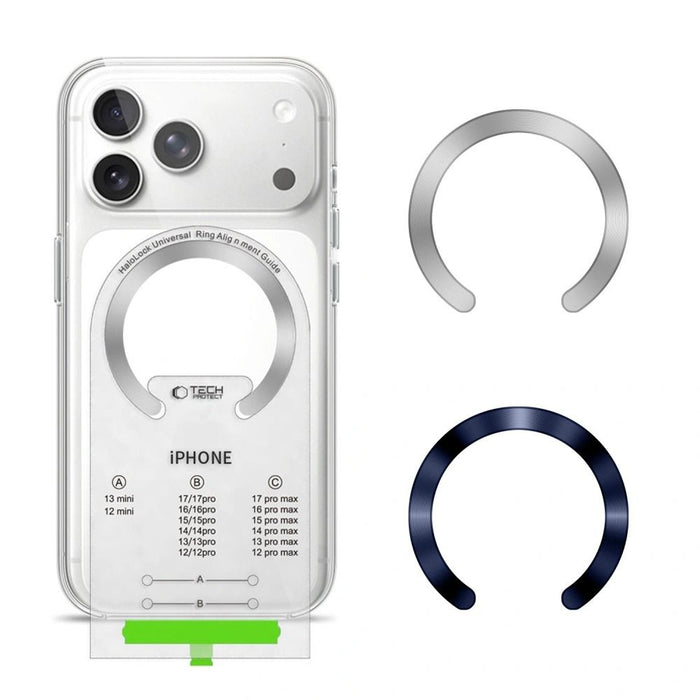 Магнитни пръстени Tech-Protect MMP-210 MagSafe, комплект от 2 броя - сребрист/тъмносин