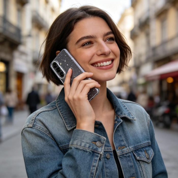 Кейс Tech-Protect FlexAir за Samsung Galaxy S26 - прозрачен и брокат