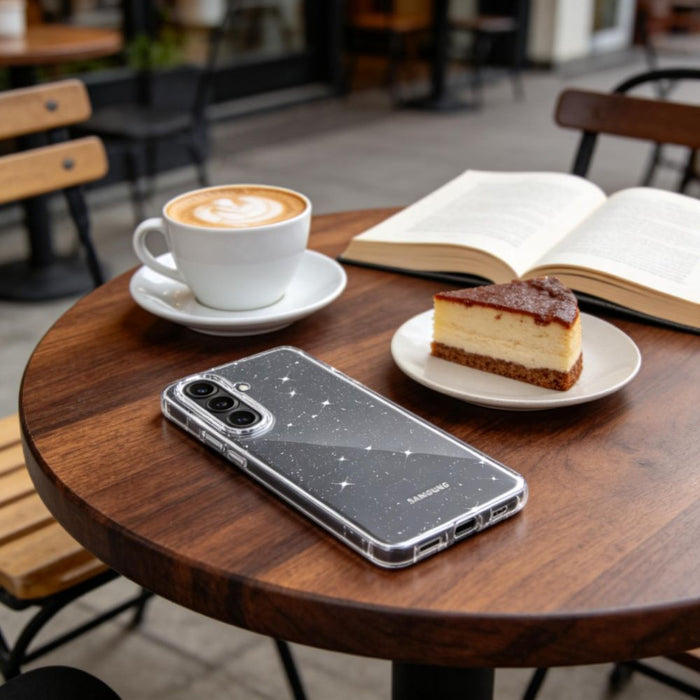 Кейс Tech-Protect FlexAir за Samsung Galaxy S26 - прозрачен и брокат