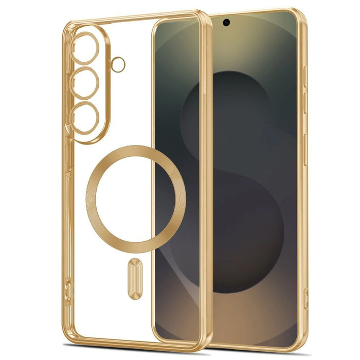 Кейс Tech-Protect MagFlex за Samsung Galaxy S26 - прозрачен златист