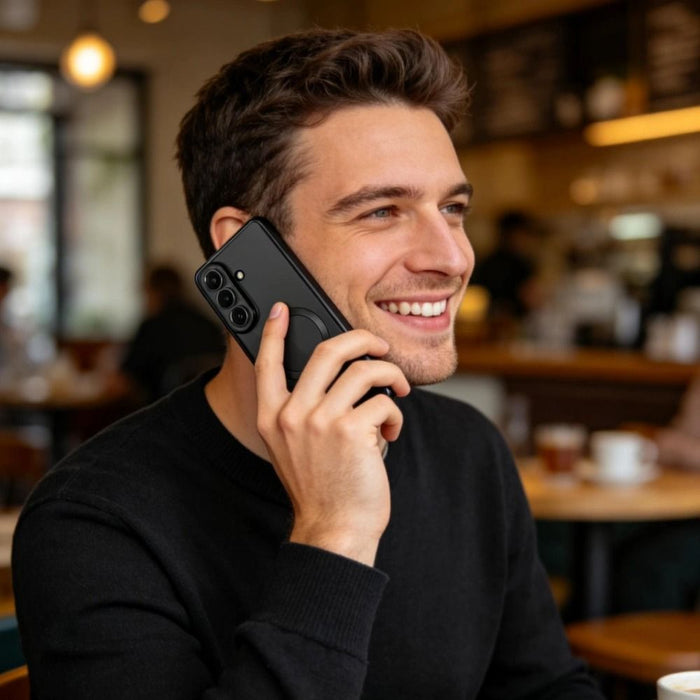 Кейс Tech-Protect MagFlex за Samsung Galaxy S26+ - прозрачен черен
