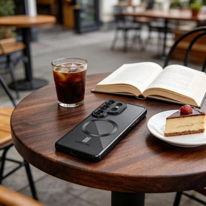 Кейс Tech-Protect MagFlex за Samsung Galaxy S26 Ultra - прозрачен черен