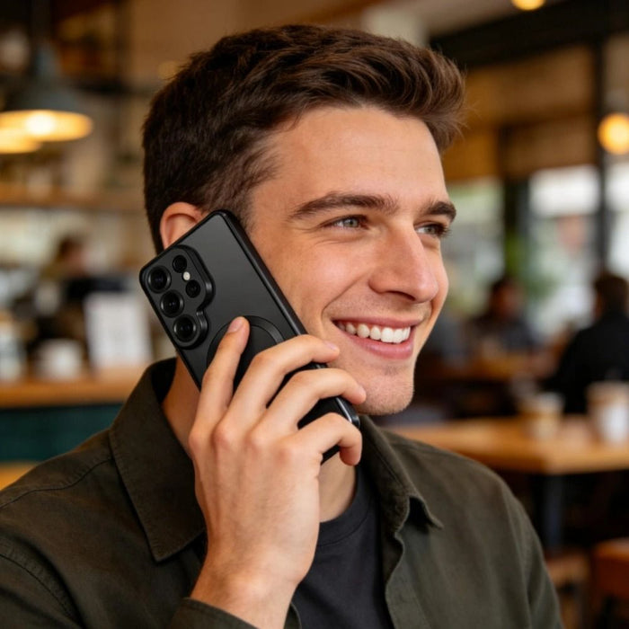 Кейс Tech-Protect MagFlex за Samsung Galaxy S26 Ultra - прозрачен черен
