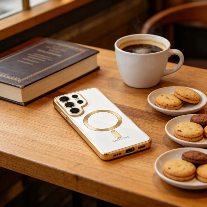 Кейс Tech-Protect MagFlex за Samsung Galaxy S26 Ultra - прозрачен златист