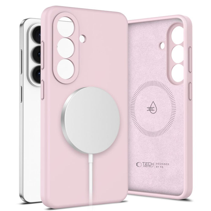 Силиконов калъф Tech-Protect MagSafe за Samsung Galaxy S26+ - розов