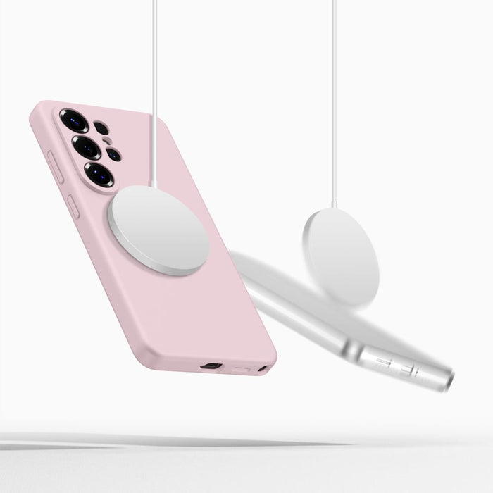 Силиконов калъф Tech-Protect MagSafe за Samsung Galaxy S26 Ultra - розов