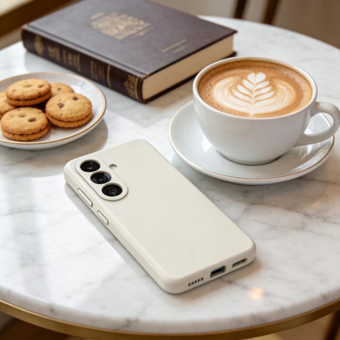 Силиконов калъф Tech-Protect MagSafe за Samsung Galaxy S26 - бежов