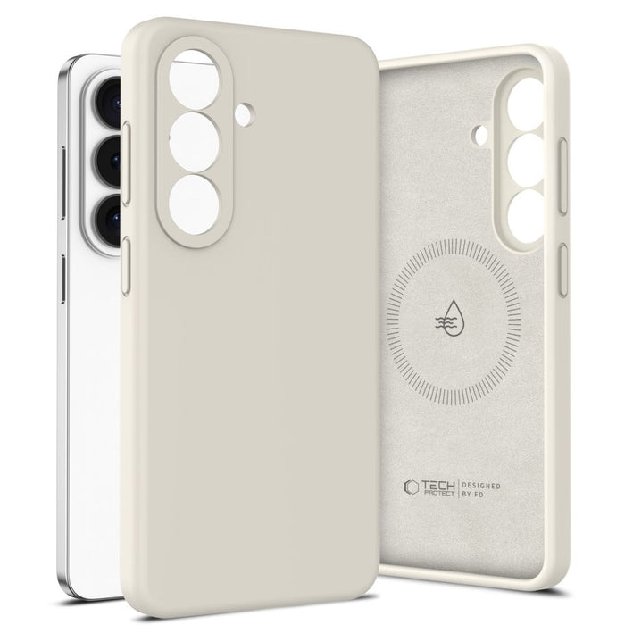 Силиконов калъф Tech-Protect MagSafe за Samsung Galaxy S26 - бежов