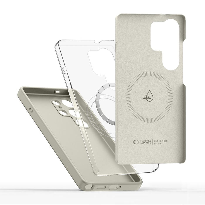Силиконов калъф Tech-Protect MagSafe за Samsung Galaxy S26 Ultra - бежов