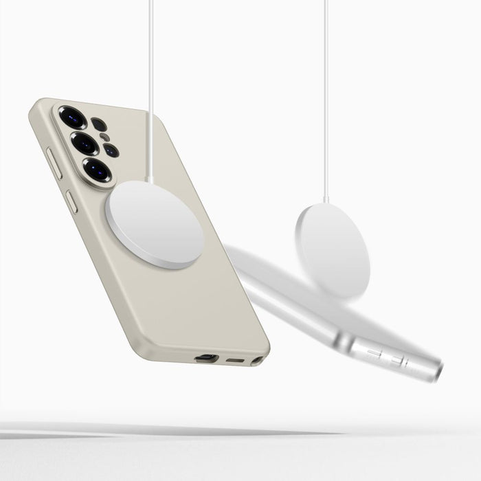 Силиконов калъф Tech-Protect MagSafe за Samsung Galaxy S26 Ultra - бежов