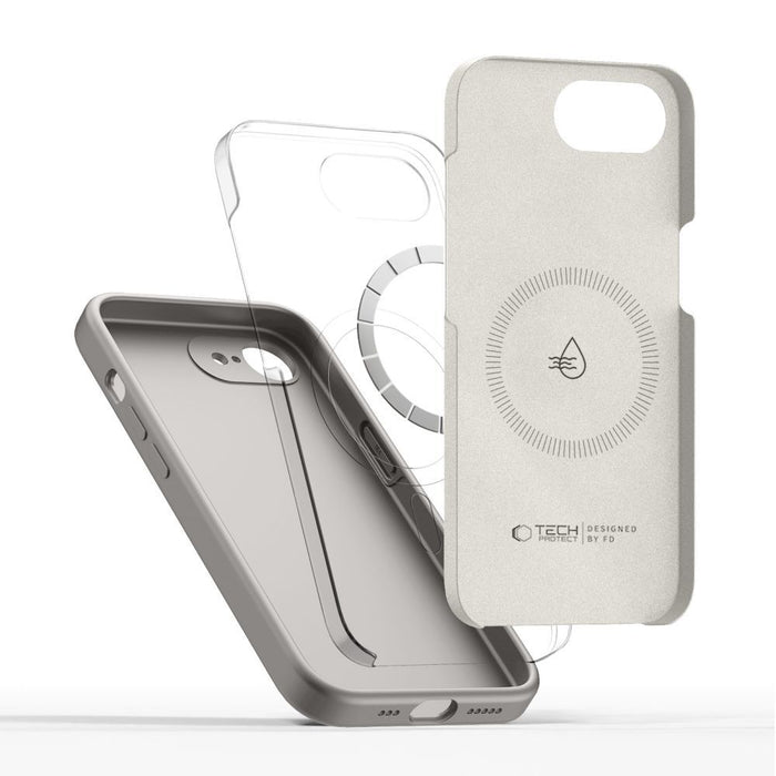 Силиконов калъф Tech-Protect MagSafe за iPhone 16E / 17E - сив