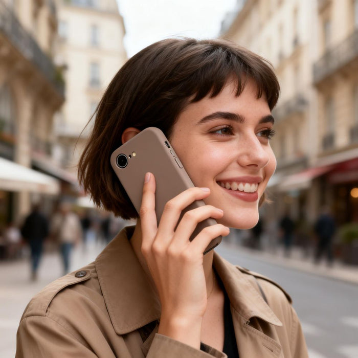Силиконов калъф Tech-Protect MagSafe за iPhone 16E / 17E - кафяв