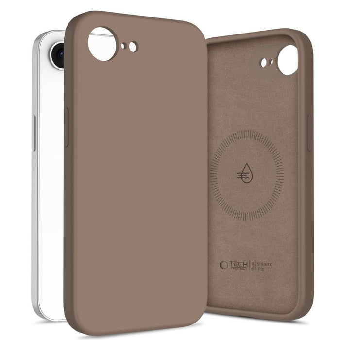 Силиконов калъф Tech-Protect MagSafe за iPhone 16E / 17E - кафяв