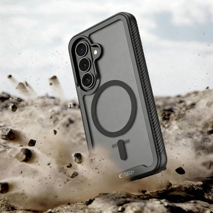 Калъф Tech-Protect Defense MagSafe за Samsung Galaxy S26 - черен
