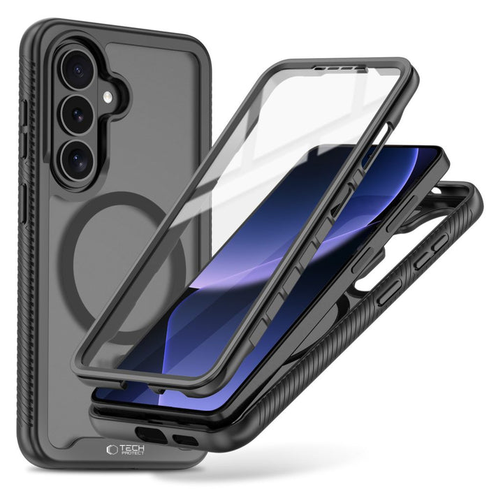 Калъф Tech-Protect Defense MagSafe за Samsung Galaxy S26 - черен