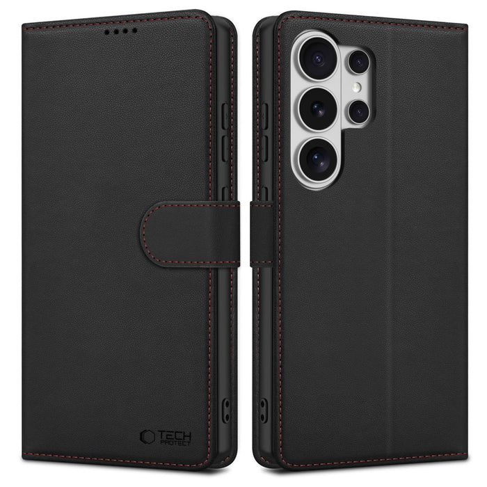 Калъф-портфейл Tech-Protect за Samsung Galaxy S26 Ultra - черен и червен