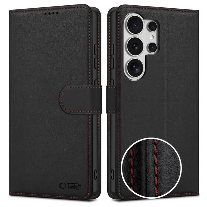 Калъф-портфейл Tech-Protect за Samsung Galaxy S26 Ultra - черен и червен