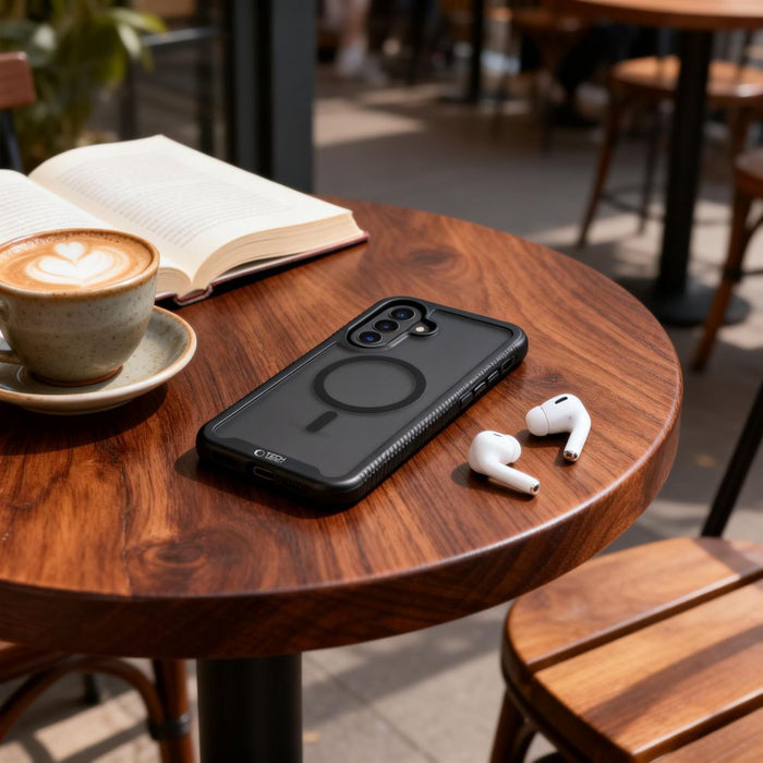Калъф Tech-Protect Defense MagSafe за Samsung Galaxy A57 5G - черен