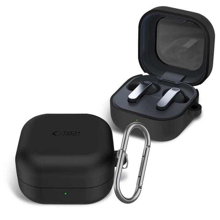 Силиконов калъф Tech-Protect Hook за Samsung Galaxy Buds 4 / 4 Pro - черен