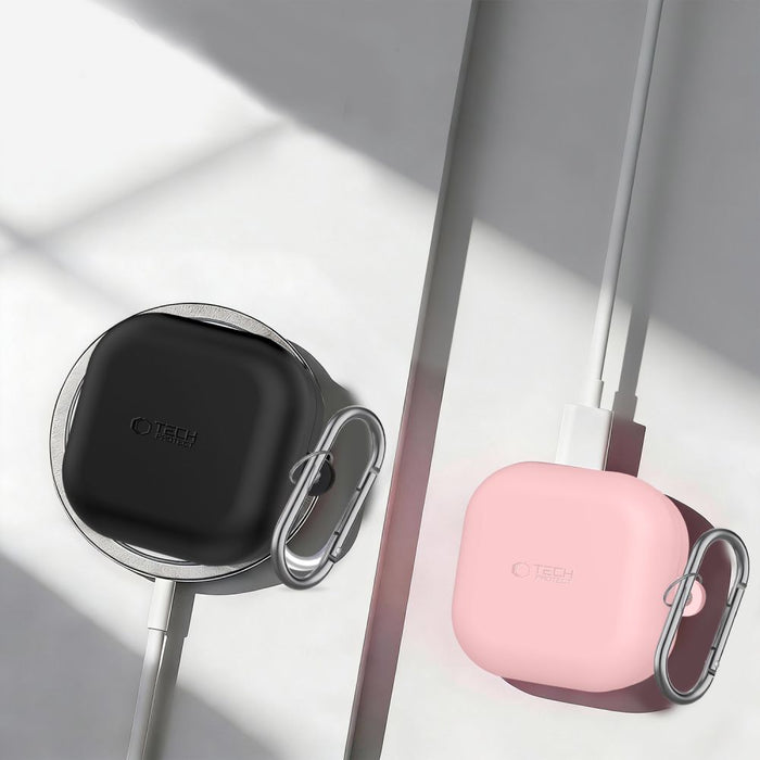 Силиконов калъф Tech-Protect с кука за Samsung Galaxy Buds 4 / 4 Pro - лилав