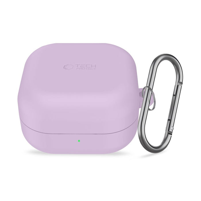 Силиконов калъф Tech-Protect с кука за Samsung Galaxy Buds 4 / 4 Pro - лилав