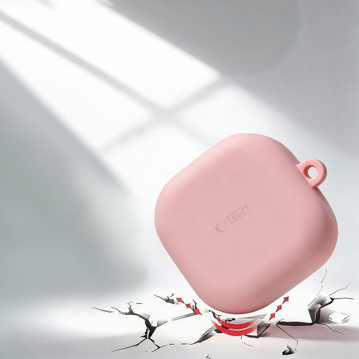Силиконов калъф Tech-Protect с кука за Samsung Galaxy Buds 4 / 4 Pro - лилав